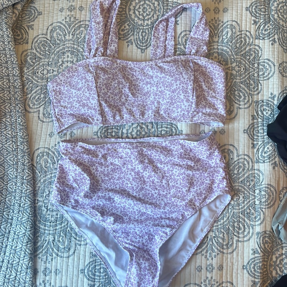 Floral high waist bikini